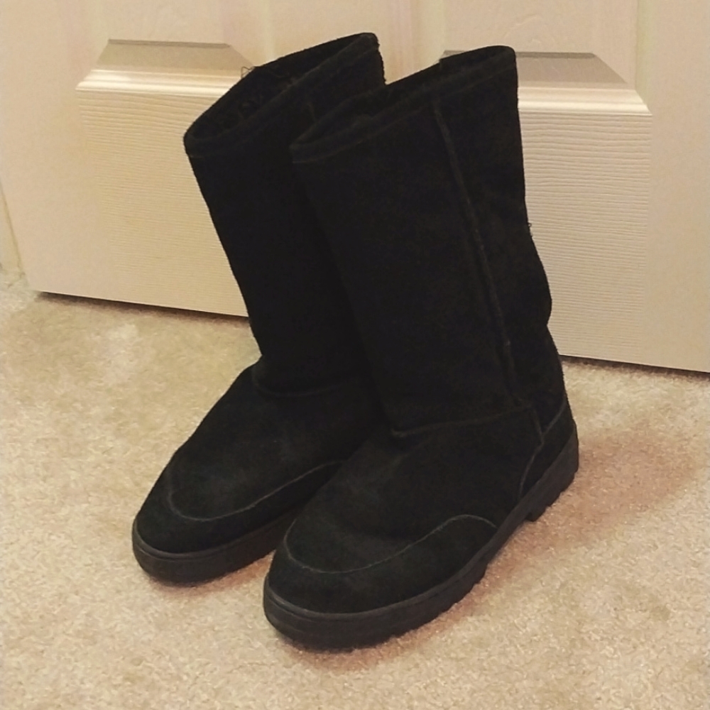 Black Furry Boots